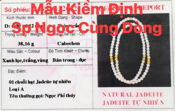 Chuỗi 108 Hạt Ngọc Phỉ Thuý A Myanmar Tam Sắc – 7.8–8 mm - Ảnh 6